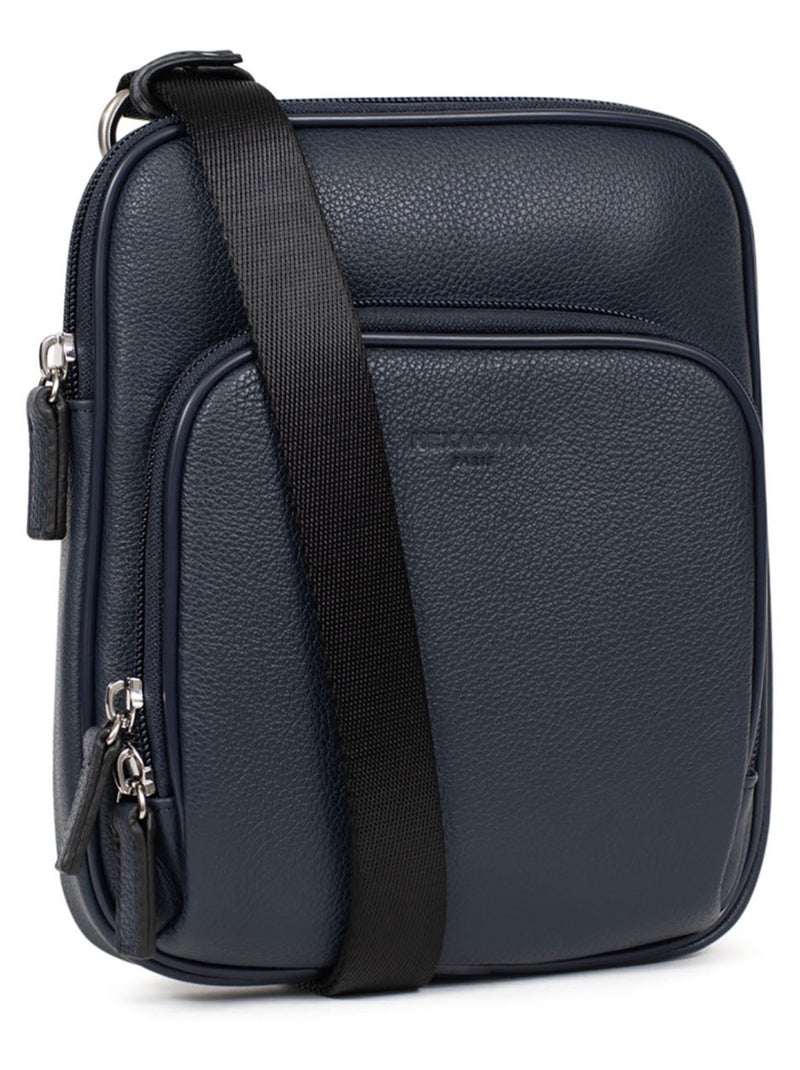 Bolsa - cuero confort hexagona Azul marino - Kiabi