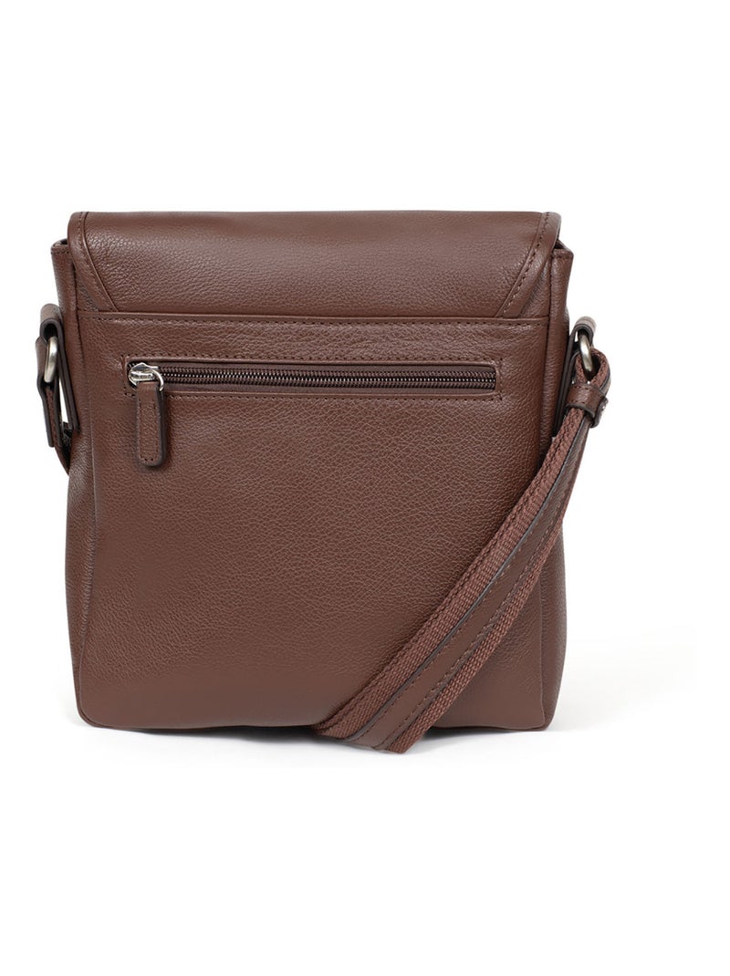 Bolsa - cuero confort hexagona Marrón chocolate - Kiabi