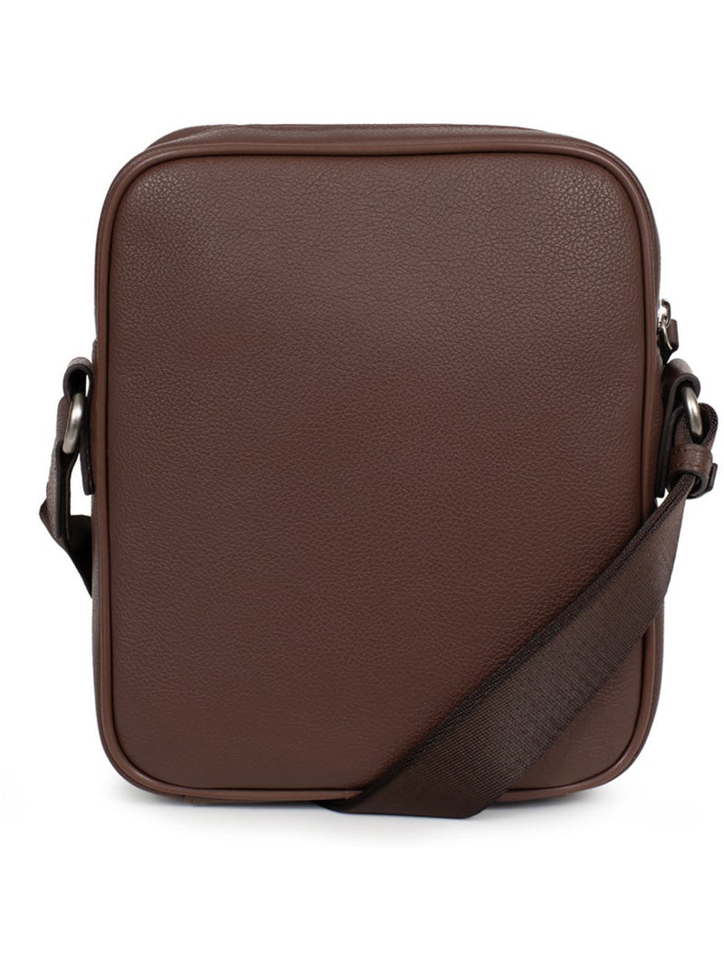 Bolsa - cuero confort hexagona Marrón chocolate - Kiabi