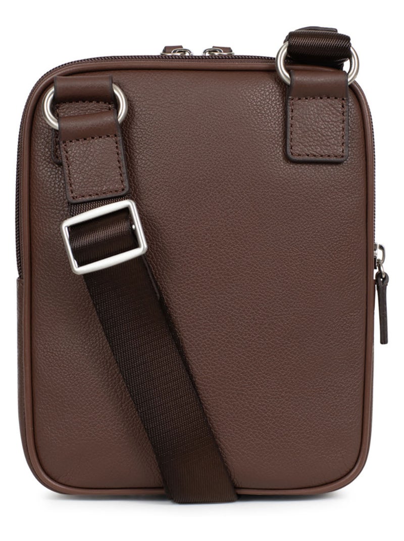 Bolsa - cuero confort hexagona Marrón chocolate - Kiabi
