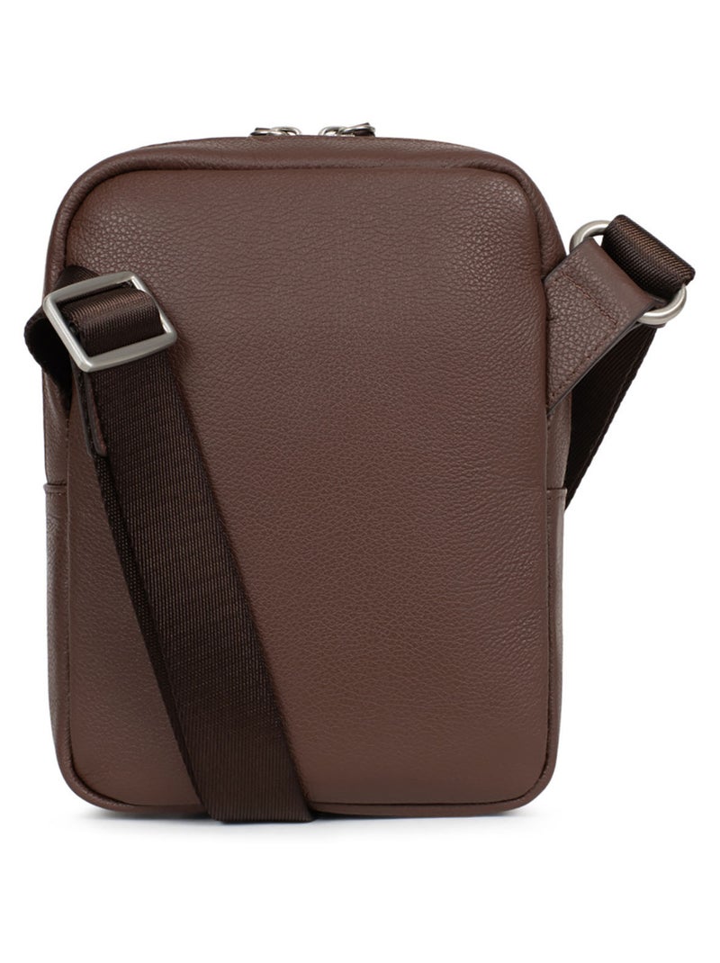 Bolsa - cuero confort hexagona Marrón chocolate - Kiabi