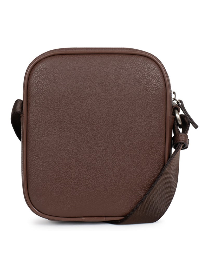 Bolsa - cuero confort hexagona Marrón chocolate - Kiabi