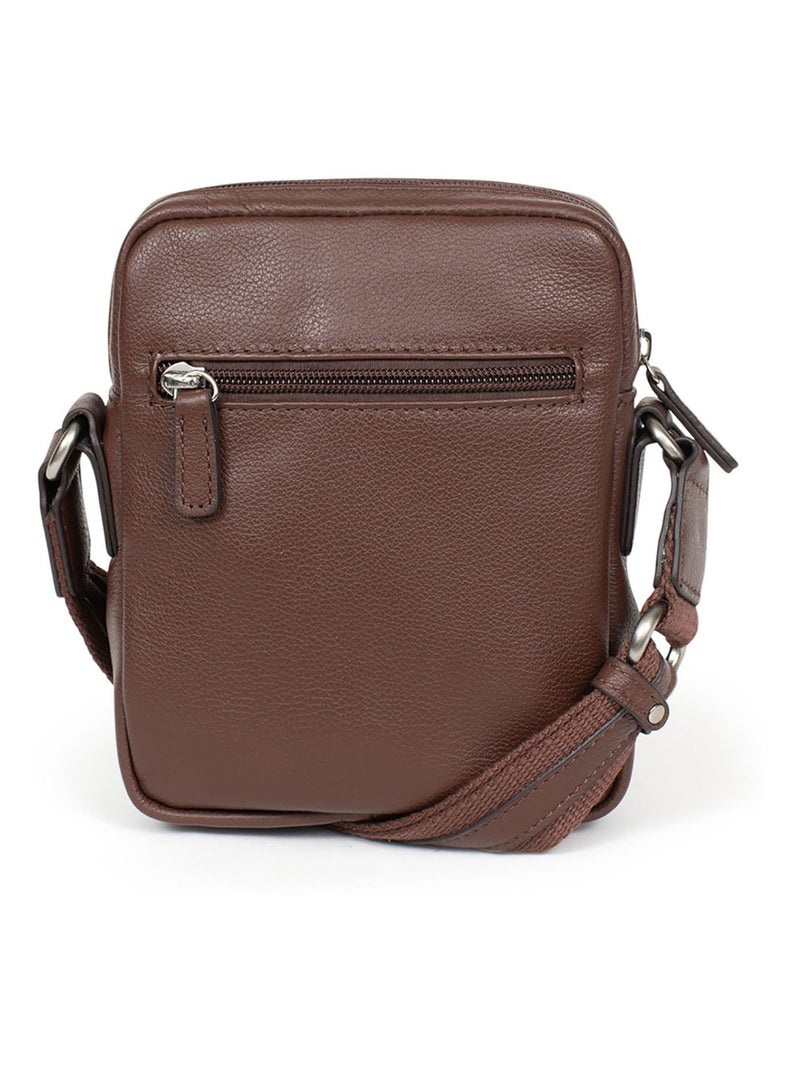 Bolsa - cuero confort hexagona Marrón chocolate - Kiabi