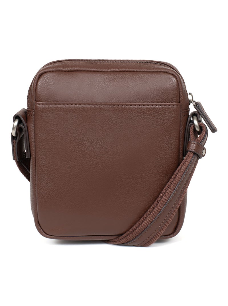 Bolsa - cuero confort hexagona Marrón chocolate - Kiabi