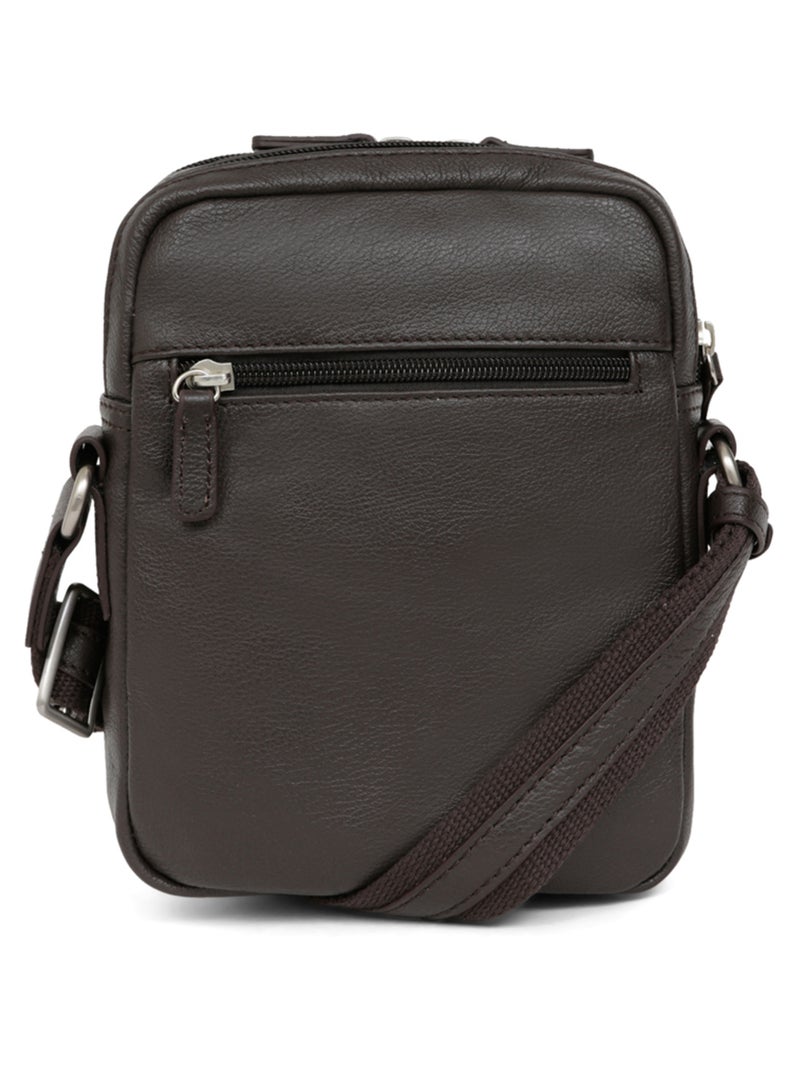 Bolsa - cuero confort hexagona Marrón oscuro - Kiabi