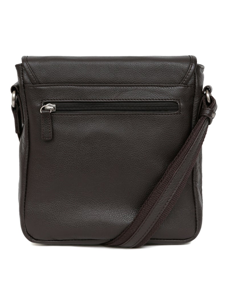 Bolsa - cuero confort hexagona Marrón oscuro - Kiabi