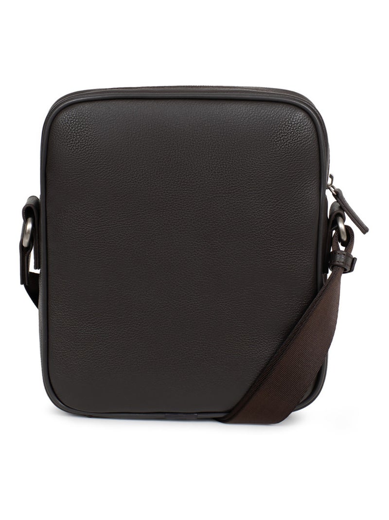 Bolsa - cuero confort hexagona Marrón oscuro - Kiabi