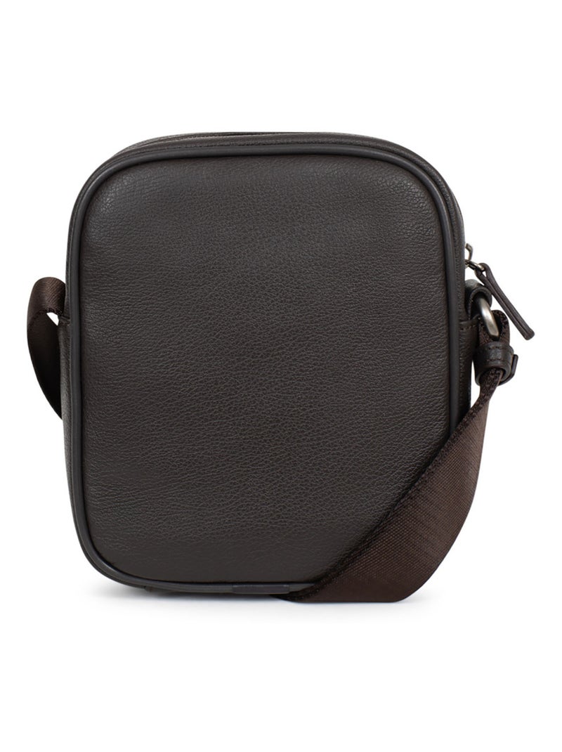 Bolsa - cuero confort hexagona Marrón oscuro - Kiabi