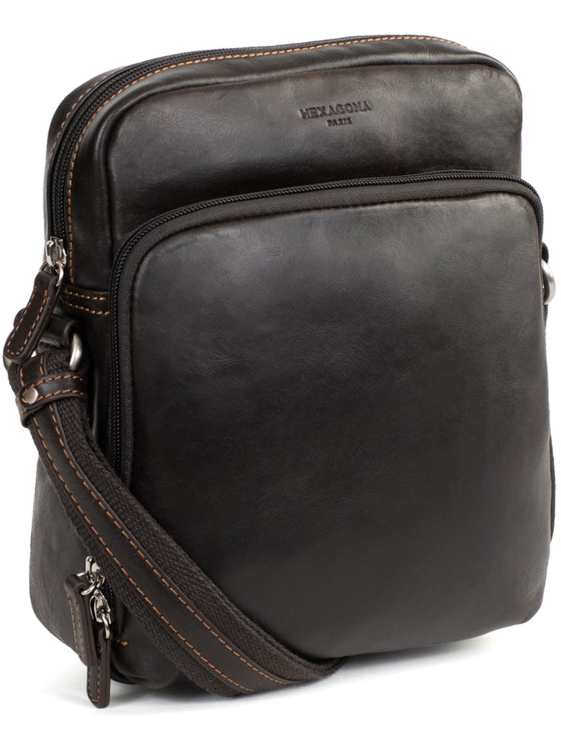 Bolsa - cuero félin hexagona Marrón - Kiabi