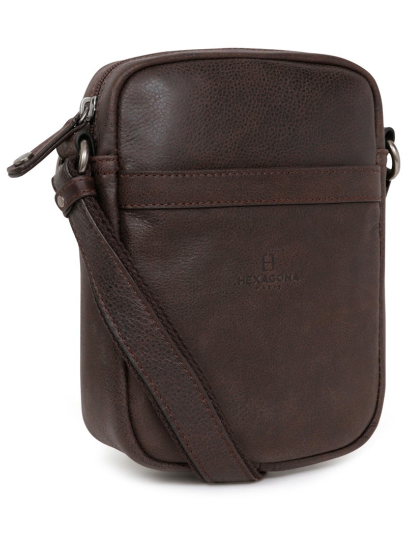 Bolsa - cuero instinct hexagona Marrón - Kiabi