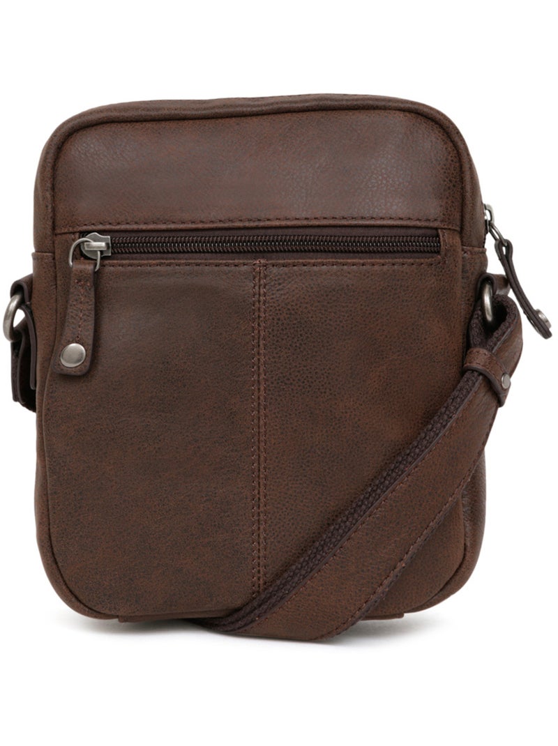Bolsa - cuero instinct hexagona Marrón - Kiabi