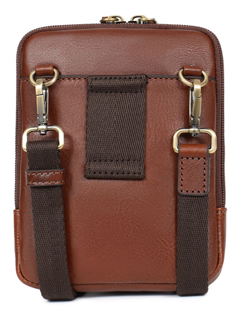 Bolsa - cuero stuart hexagona Marrón - Kiabi