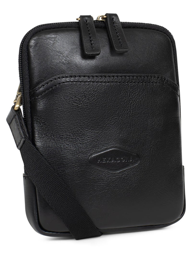 Bolsa - cuero stuart hexagona Negro - Kiabi