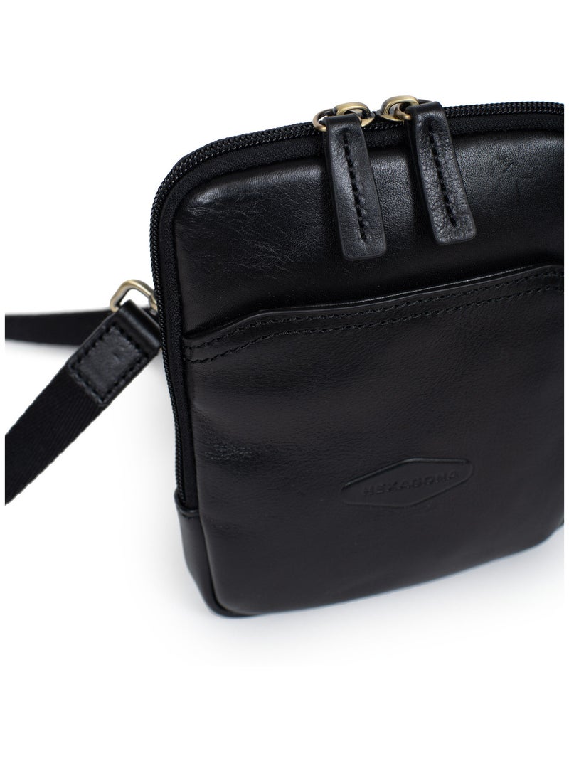 Bolsa - cuero stuart hexagona Negro - Kiabi