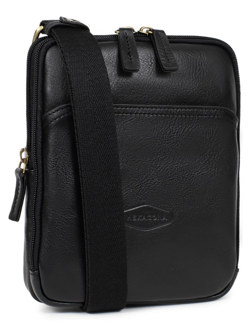 Bolsa - cuero stuart hexagona Negro - Kiabi