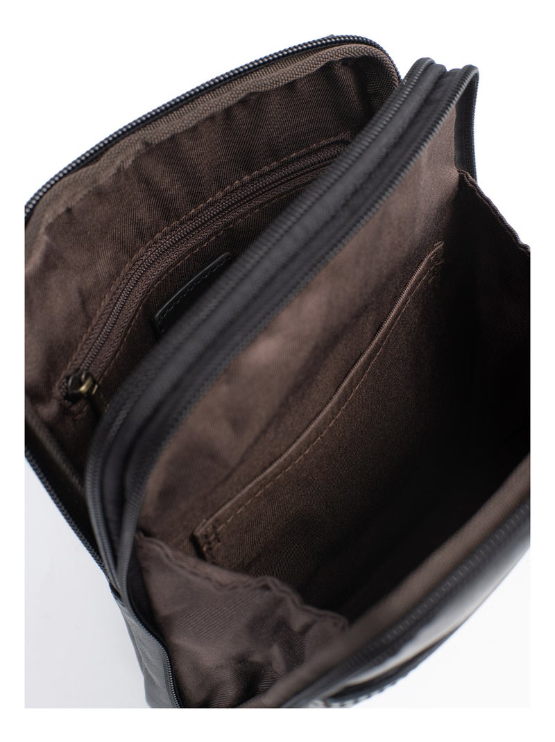 Bolsa - cuero stuart hexagona Negro - Kiabi