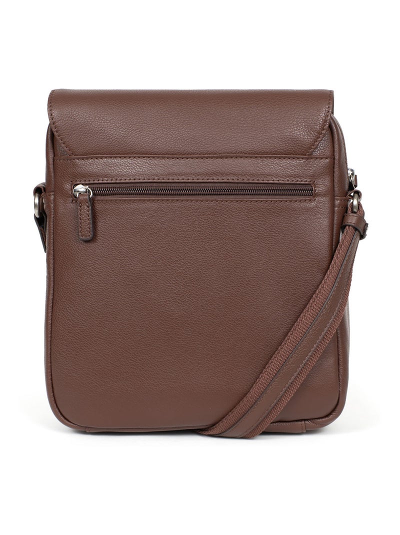 Bolsa - tableta - cuero confort hexagona Marrón chocolate - Kiabi