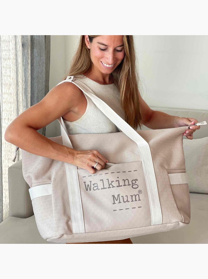 Bolsa cambiador xl bebé poliéster reciclado | Walking Mum Beige claro - Kiabi