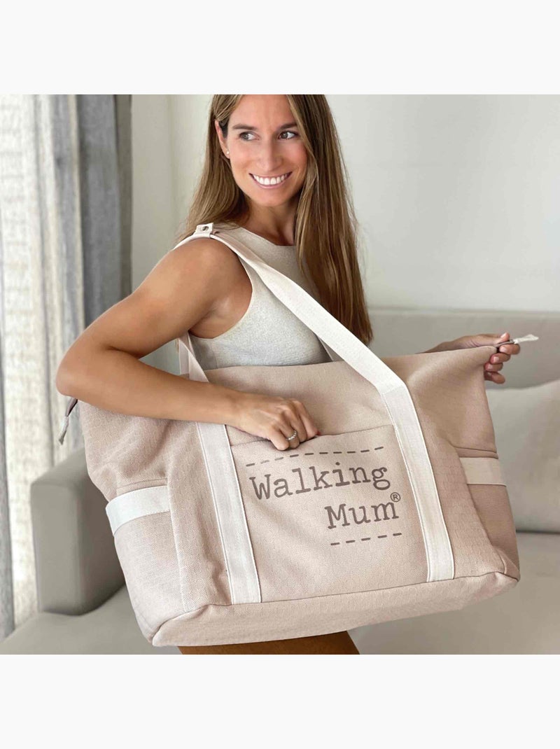 Bolsa cambiador xl bebé poliéster reciclado | Walking Mum Beige claro - Kiabi
