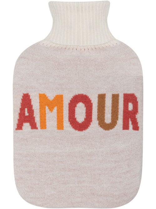 Bolsa de agua caliente con funda de punto Amor - Kiabi