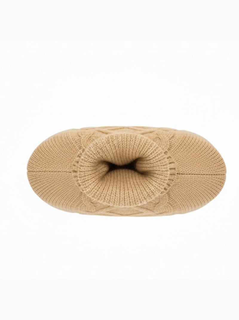 Bolsa de agua caliente con funda de punto trenzado Beige - Kiabi