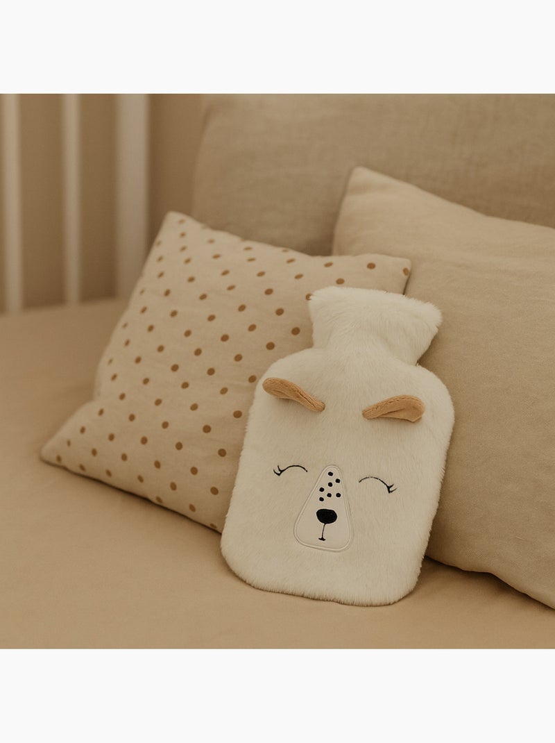 Bolsa de agua caliente con funda suave motivo cierva Blanco - Kiabi
