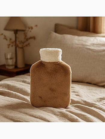 Bolsa de agua caliente con funda suave tipo borreguito