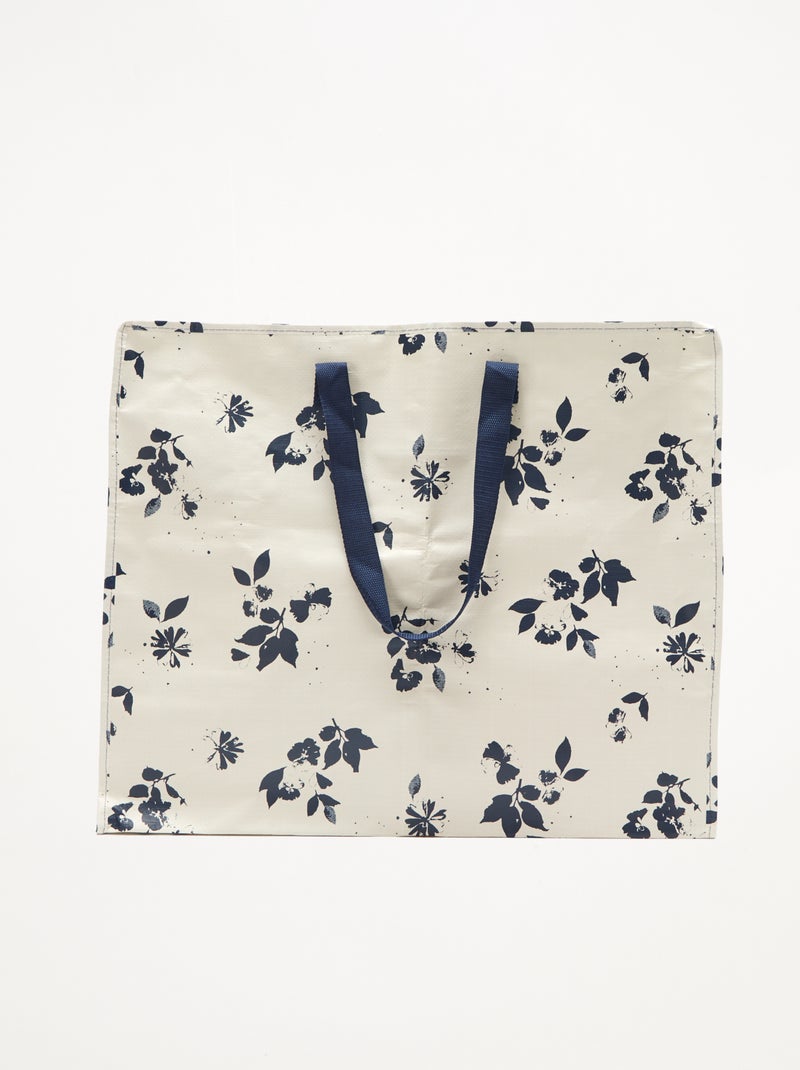 Bolsa de almacenaje estampada Blanco - Kiabi