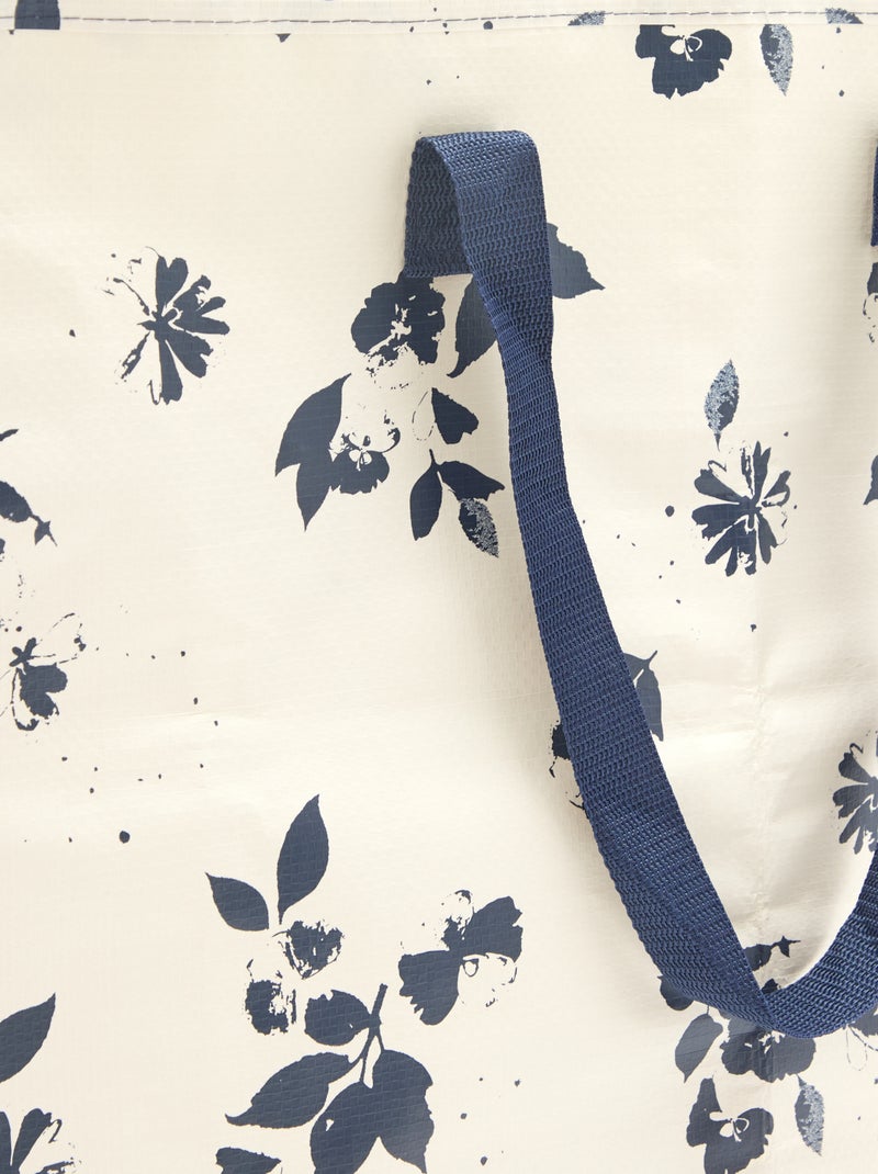 Bolsa de almacenaje estampada Blanco - Kiabi