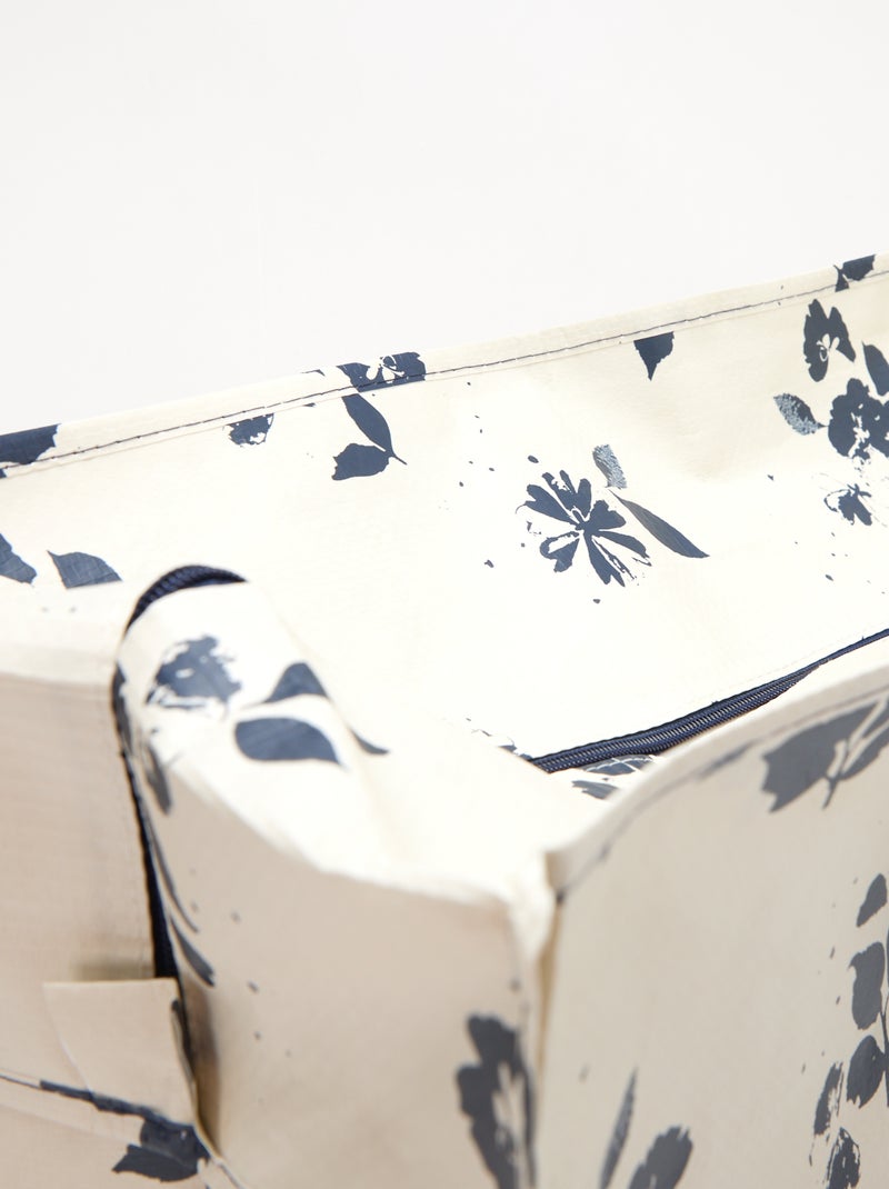 Bolsa de almacenaje estampada Blanco - Kiabi