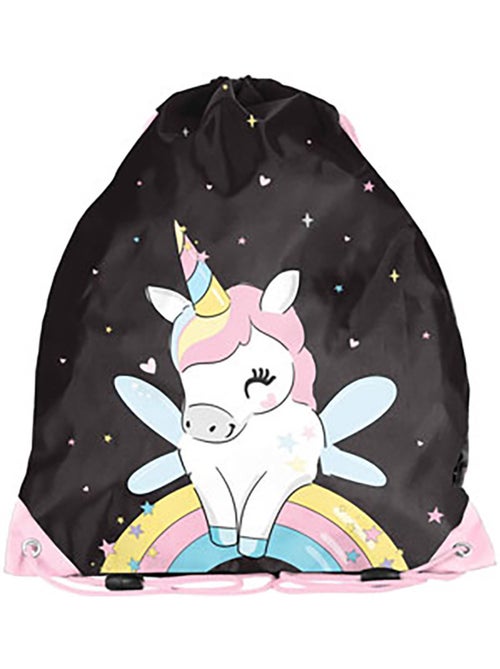 Bolsa de baño con cordones de unicornio arcoíris 38 cm - Kiabi Bolsa de baño con cordones de unicornio arcoíris 38 cm - Kiabi