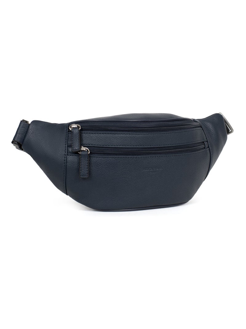 Bolsa de cintura - cuero confort hexagona Azul marino - Kiabi