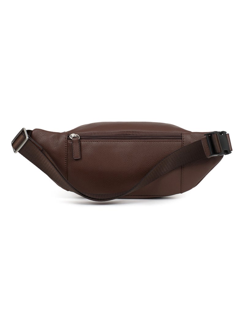 Bolsa de cintura - cuero confort hexagona Marrón chocolate - Kiabi