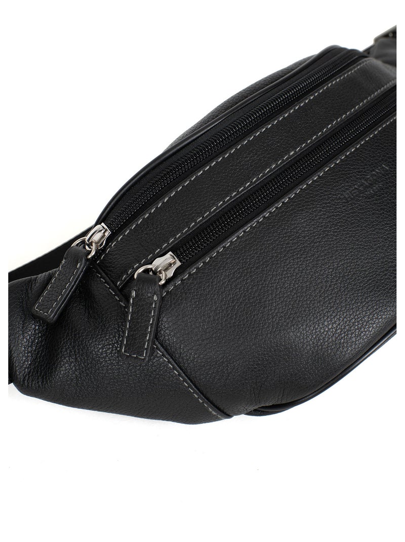 Bolsa de cintura - cuero confort hexagona Negro - Kiabi