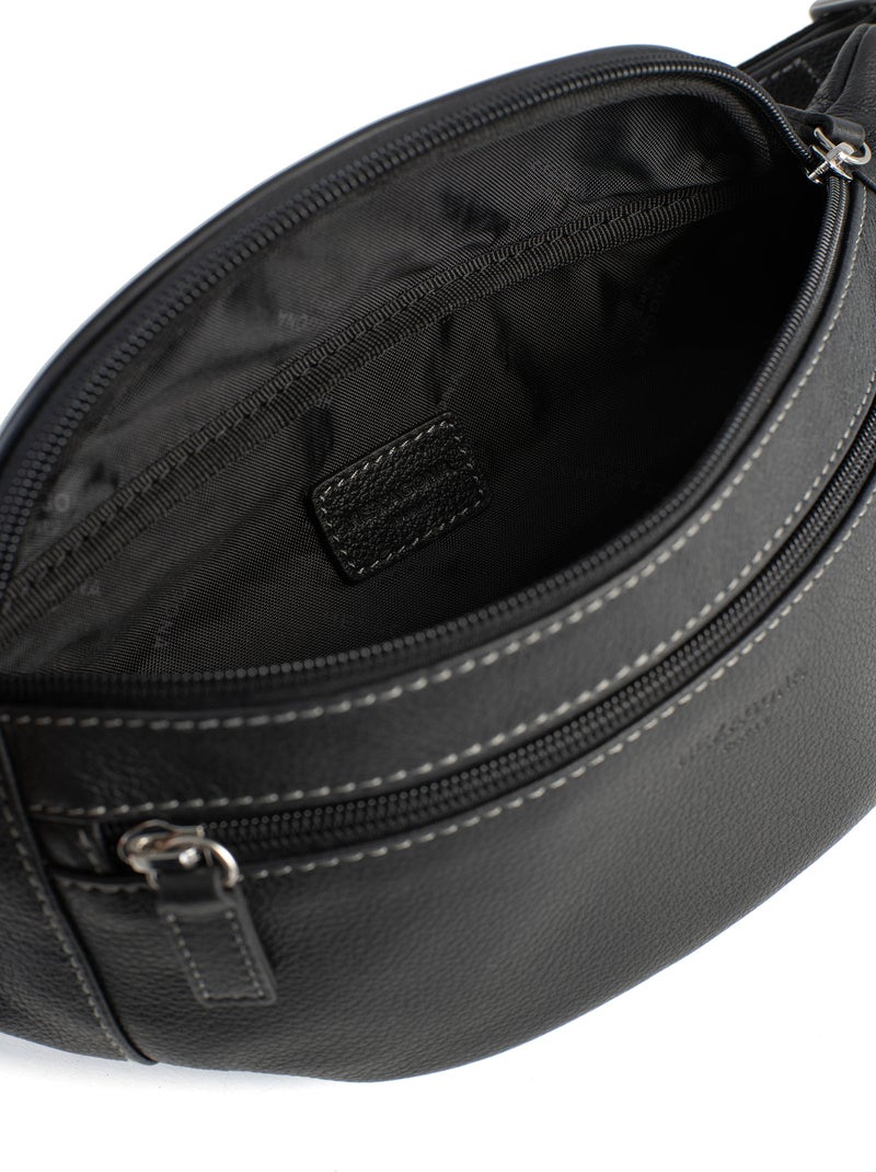 Bolsa de cintura - cuero confort hexagona Negro - Kiabi
