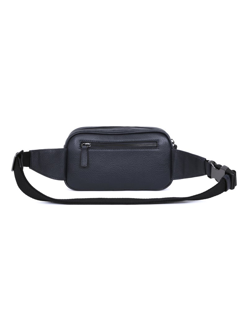 Bolsa de cintura - cuero encore hexagona Azul marino - Kiabi