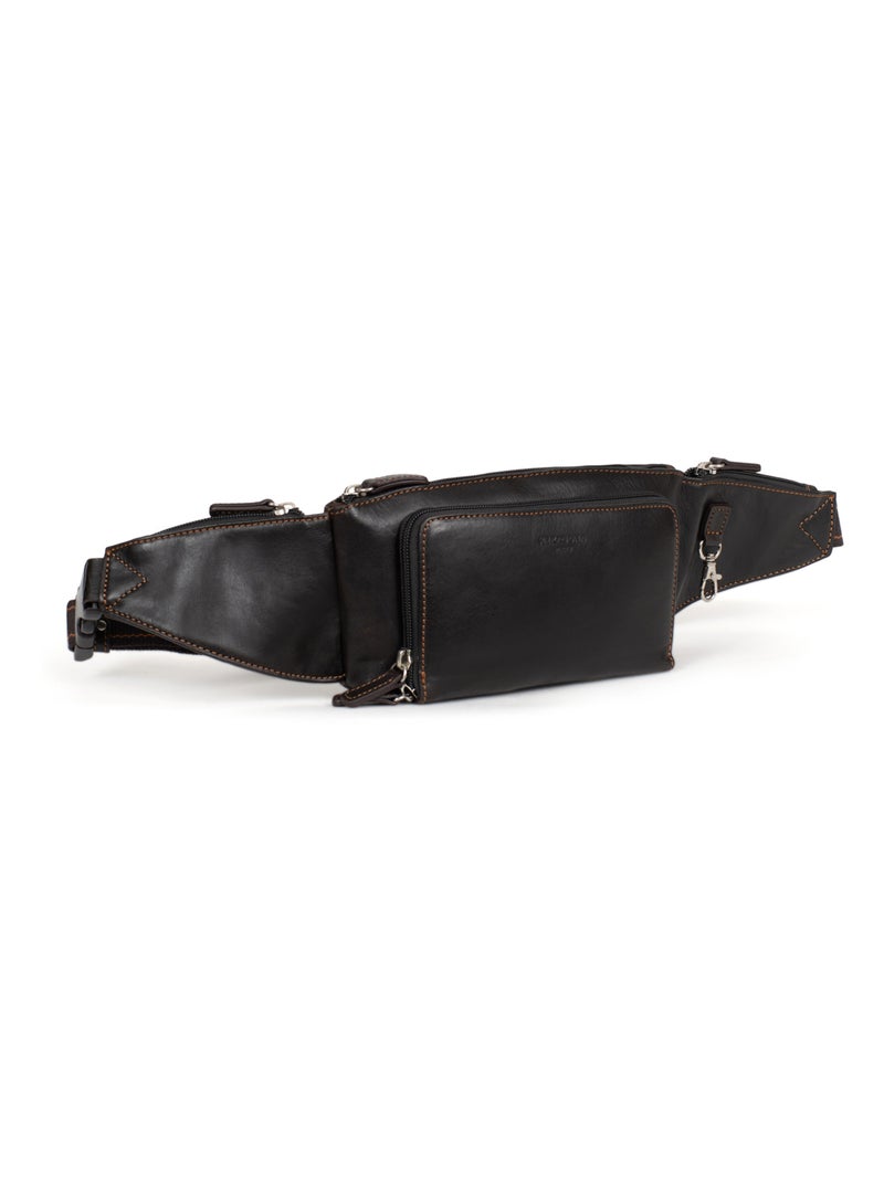 Bolsa de cintura - cuero félin hexagona Marrón - Kiabi