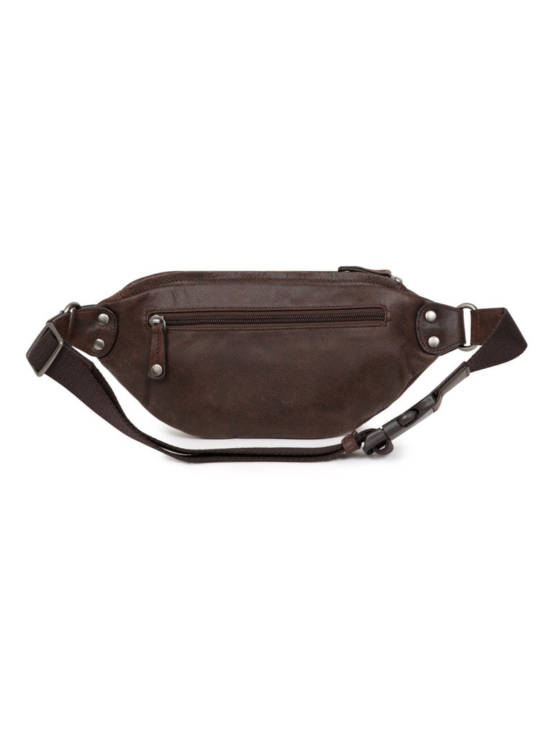 Bolsa de cintura - cuero instinct hexagona Marrón - Kiabi