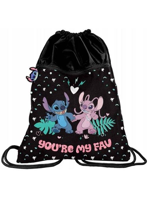 Bolsa de deporte con cordones lilo y stitch – bolsillo con cremallera – 45 x 34 cm - Kiabi Bolsa de deporte con cordones lilo y stitch – bolsillo con cremallera – 45 x 34 cm - Kiabi