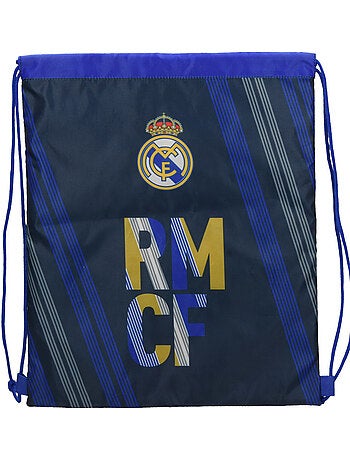 Bolsa de deporte grande real madrid con cordones – 100% poliéster 40 cm
