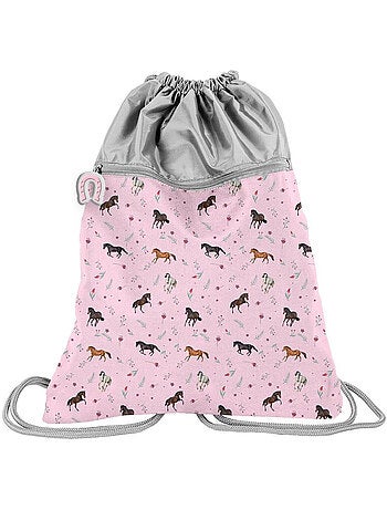 Bolsa de deporte infantil caballo con cordones tipo mochila – 45 x 34 cm