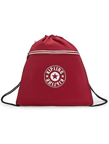 Bolsa de deporte kipling supertaboo funky red combo – cordón ajustable