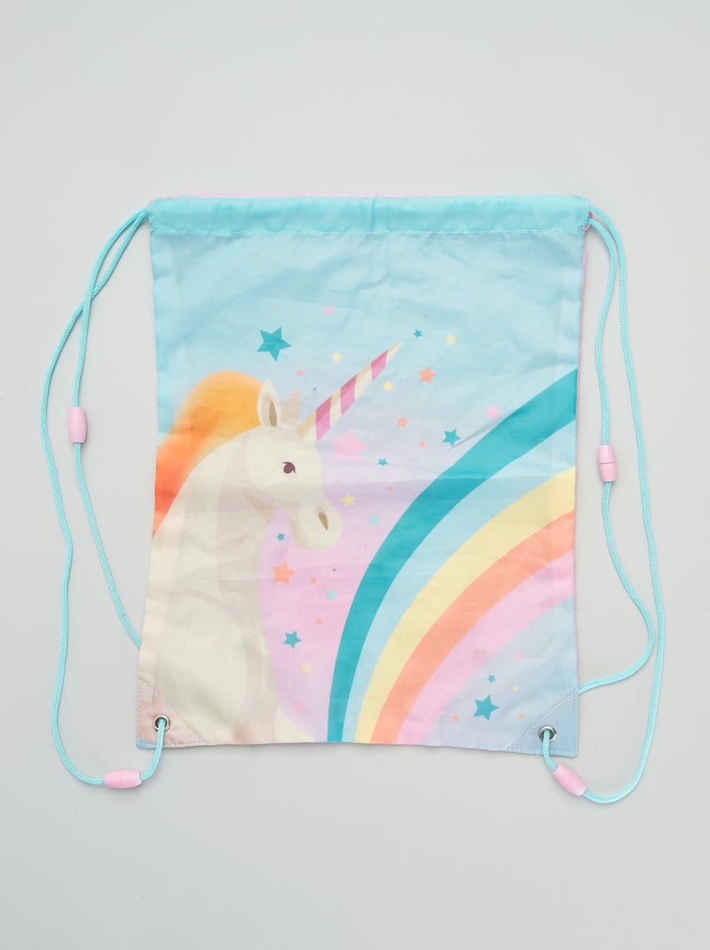 Bolsa de deporte 'Unicornio' multicolor - Kiabi