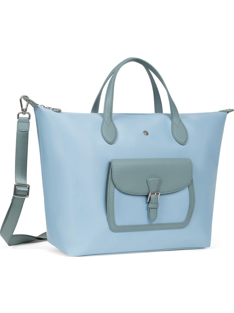 Bolsa de mano - a4 - grande kiana hexagona Azul cielo - Kiabi