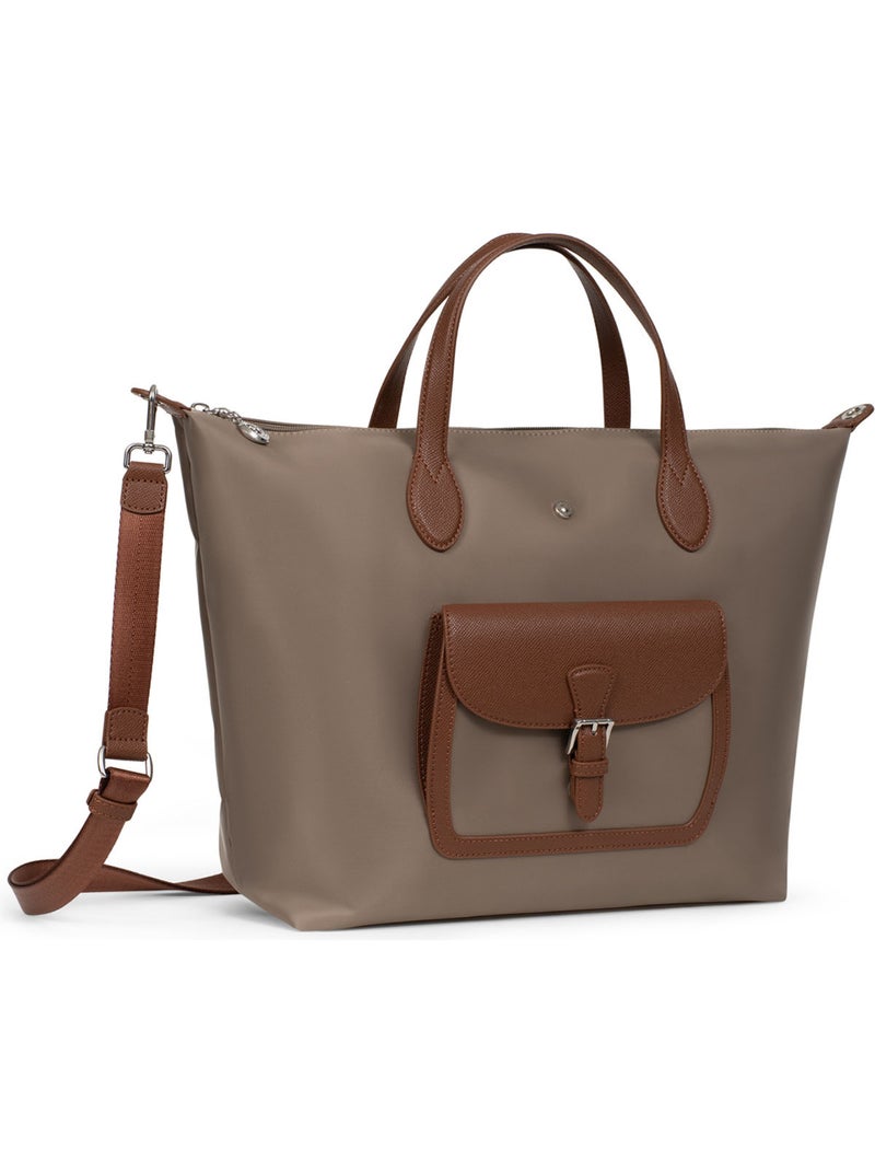 Bolsa de mano - a4 - grande kiana hexagona Taupe - Kiabi