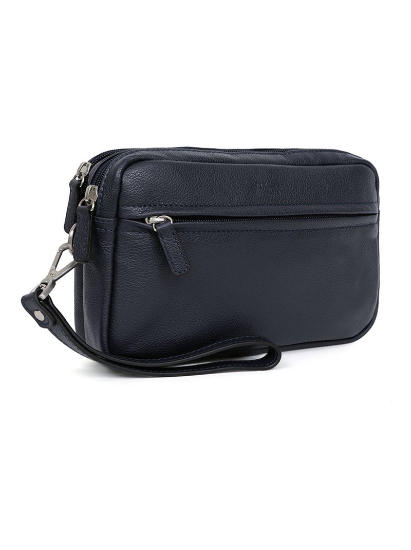 Bolsa de mano - cuero confort hexagona Azul marino - Kiabi