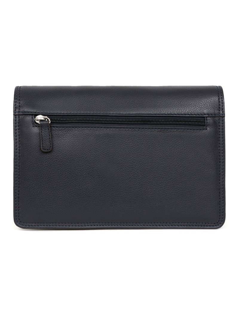 Bolsa de mano - cuero confort hexagona Azul marino - Kiabi