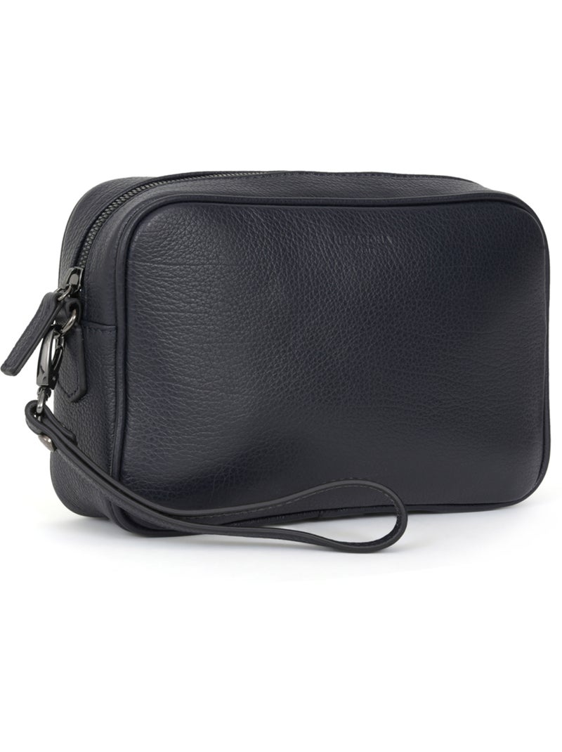 Bolsa de mano - cuero encore hexagona Azul marino - Kiabi