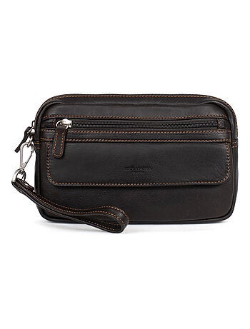 Bolsa de mano - cuero félin hexagona
