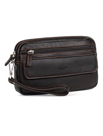 Bolsa de mano - cuero félin hexagona